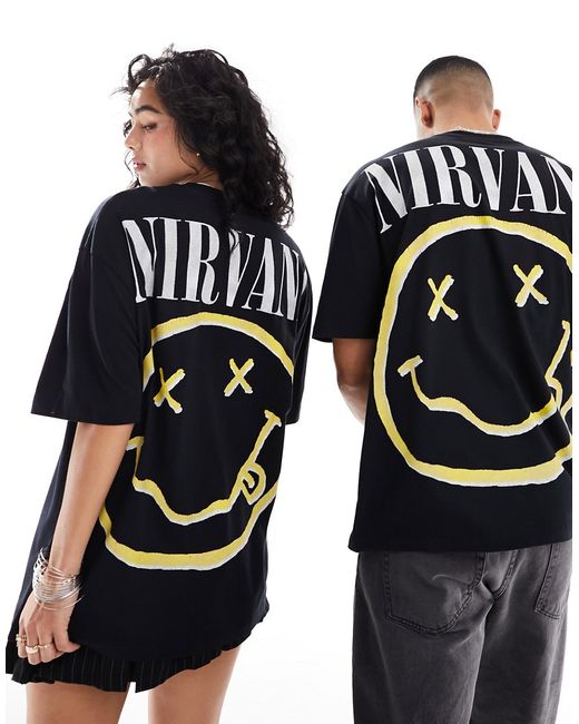 Asos Design oversized license band t-shirt with Nirvana prints