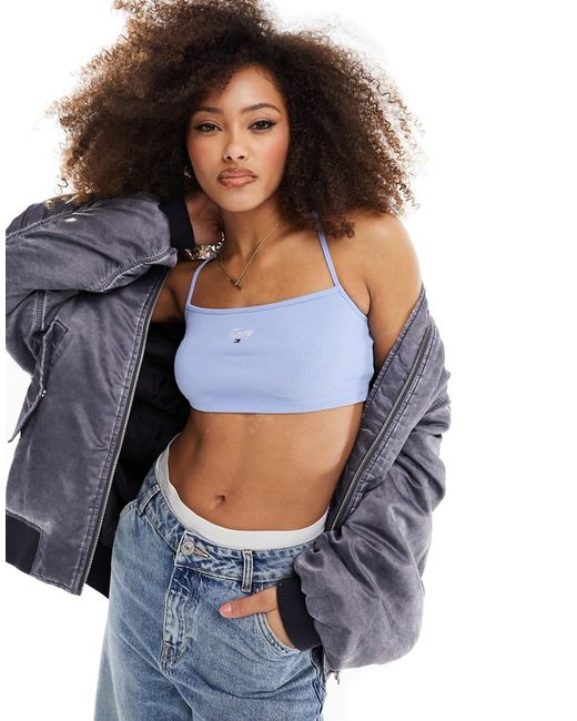 Tommy Jeans cropped strappy script top