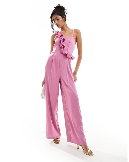 Style Cheat jumpsuit with ruffle detail