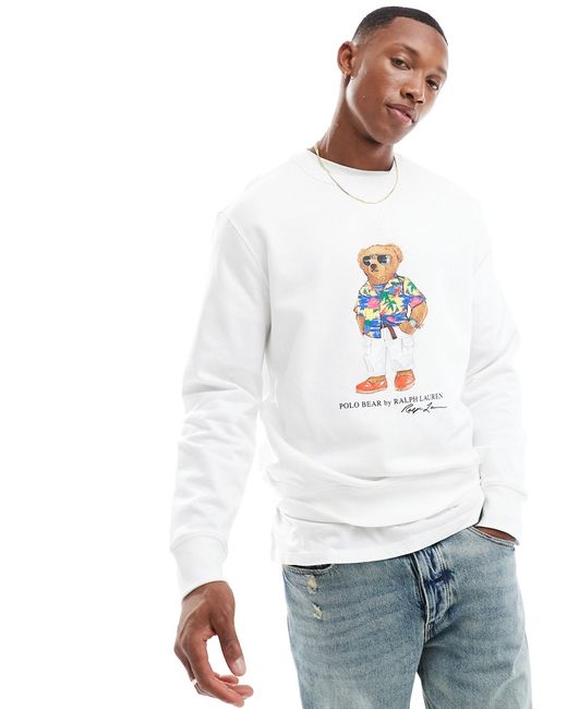 Polo Ralph Lauren beach club bear print sweatshirt