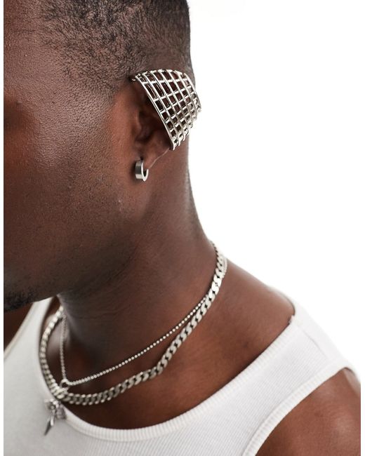 Asos Design ear cuff with caged design tone