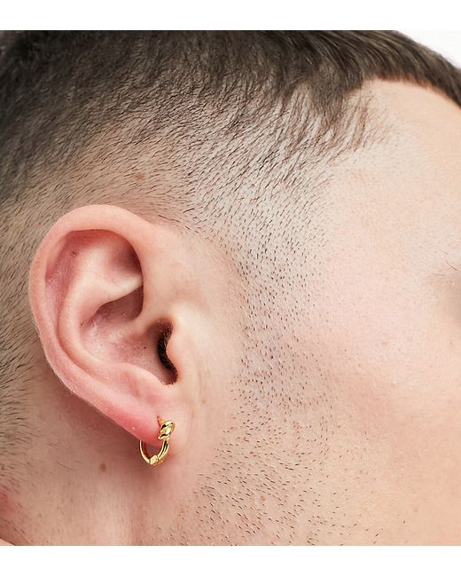 Asos Design hoop earrings with knot design 14k plate