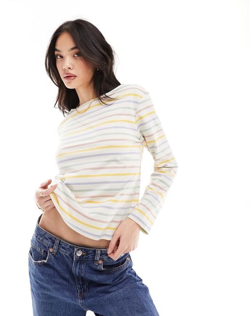 Other Stories long sleeve top stripes
