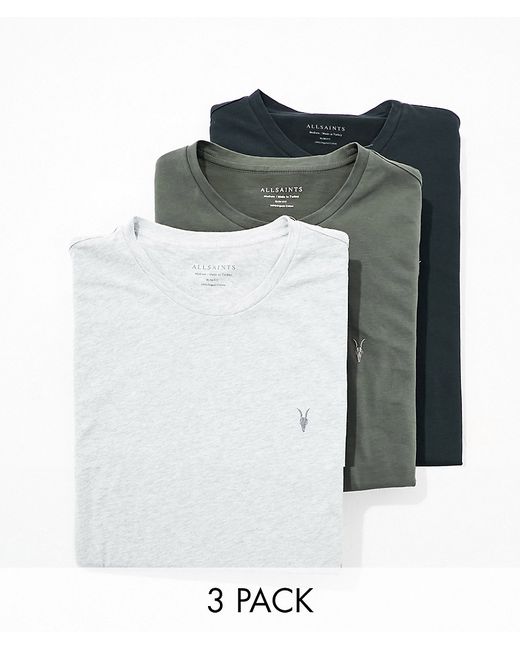 AllSaints Brace brushed T-shirt 3-pack multi-