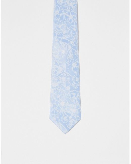 Asos Design slim tie light with floral print