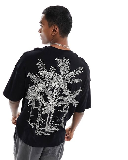 Adpt oversized T-shirt with palm tree back print