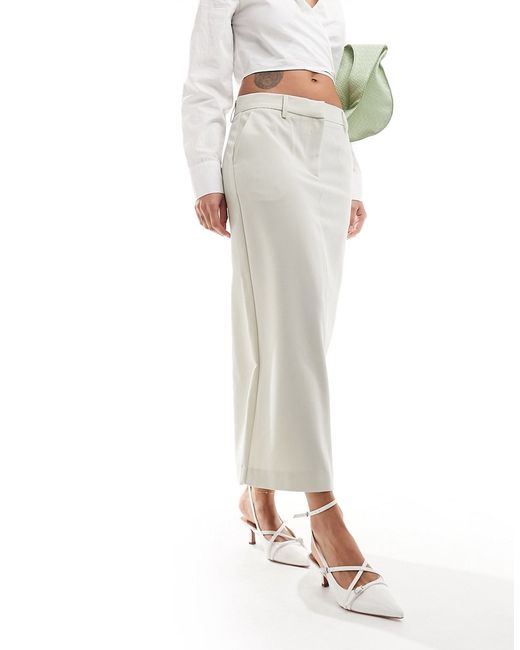 Vero Moda maxi skirt with slit back stone-
