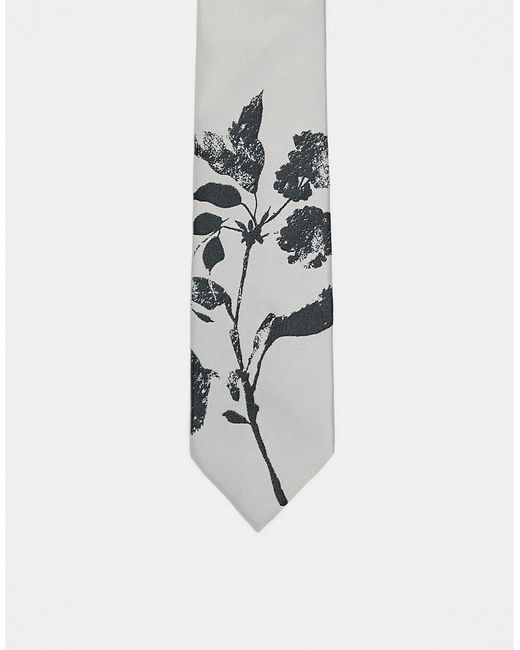 Asos Design slim tie with flower print