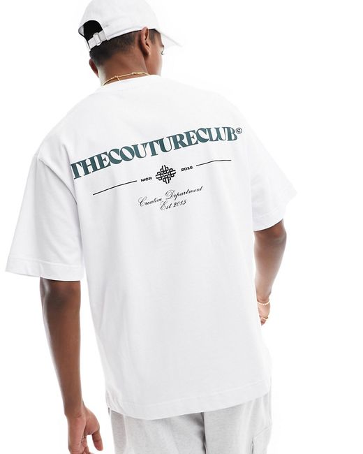 The Couture Club script graphic relaxed T-shirt white-