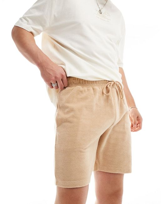 Asos Design slim terrycloth shorts