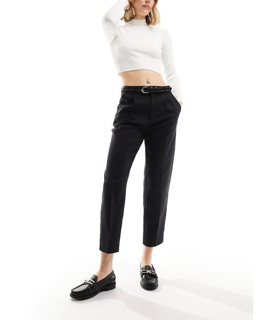 Stradivarius tailored pleat front cropped pants