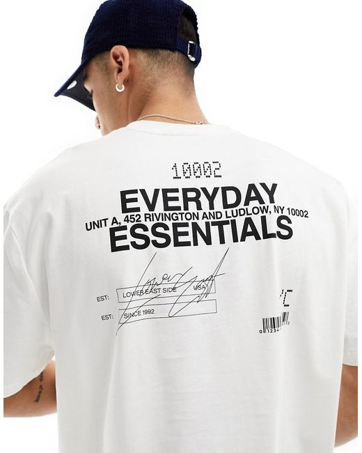 Asos Design oversized t-shirt with text back print