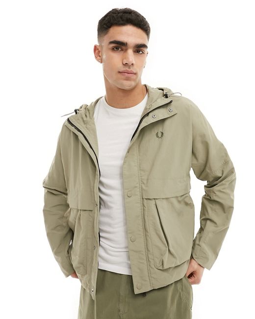 Fred Perry parka with hood beige-