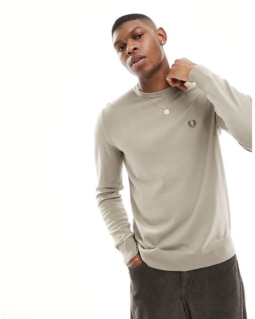 Fred Perry classic crew neck sweater warm