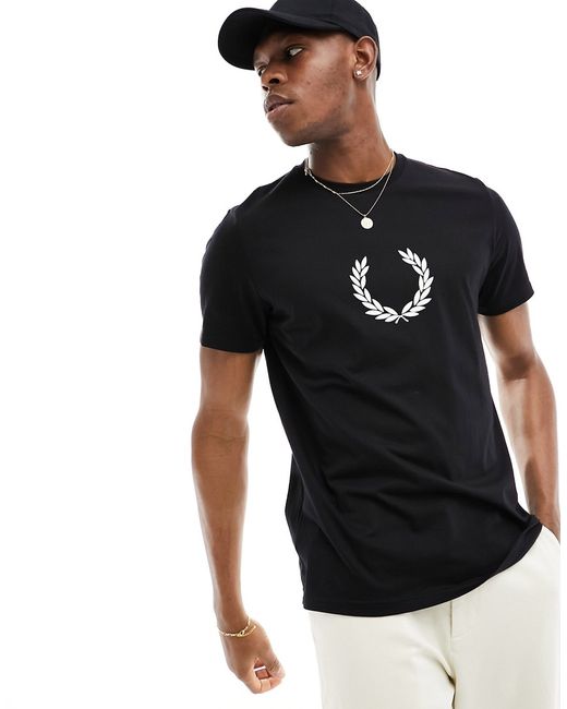 Fred Perry flocked laurel wreath t-shirt