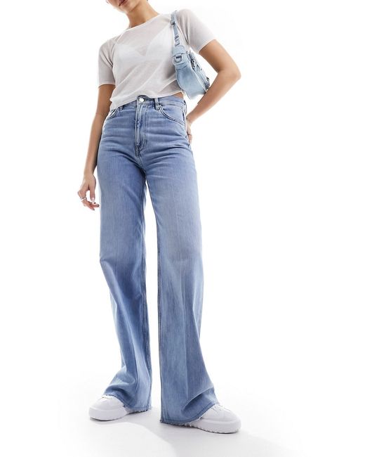 Other Stories high rise straight leg jeans light wash