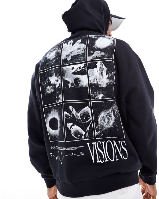 Asos Design oversized hoodie with photographic space print
