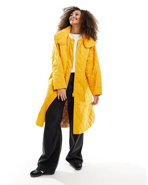 French Connection aris quilted oversized coat