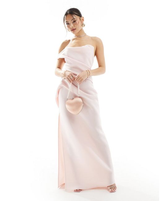 Asos Design premium one shoulder sculpted maxi dress