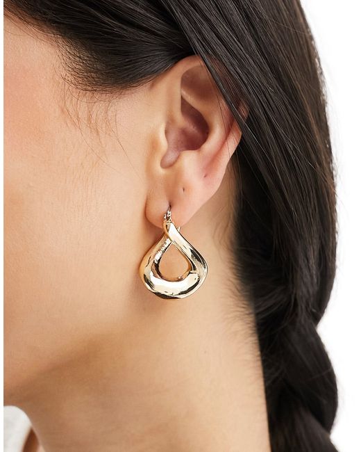 Asos Design twisted hoop earring tone