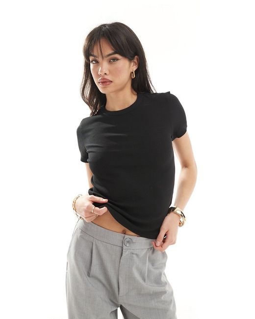 Other Stories short sleeve ribbed fitted top