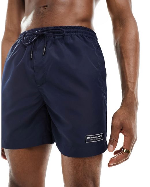 Marshall Artist branded swim shorts navy-