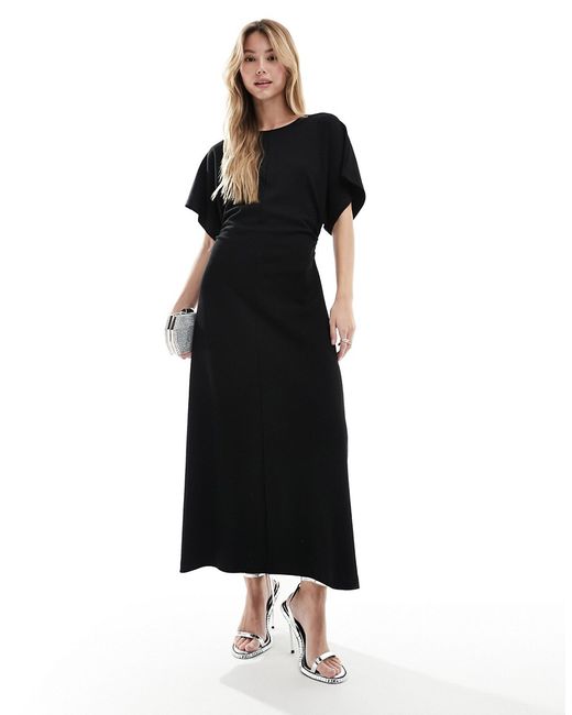 Other Stories jersey midaxi dress with extended shoulder