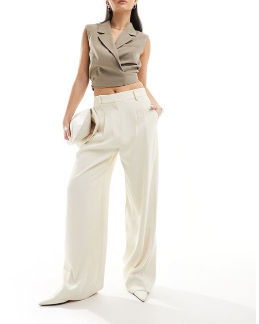 French Connection Harrie suiting pants cream-