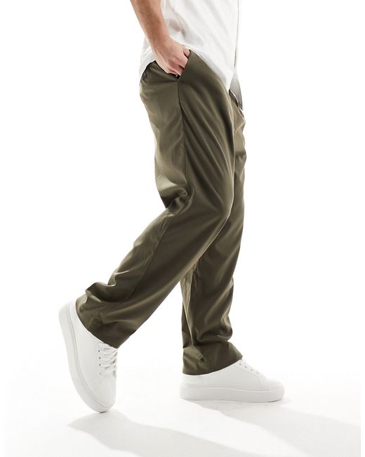 Pull & Bear baggy tailored pants khaki-
