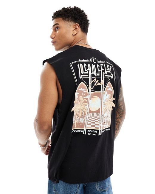 Asos Design oversized tank top with Los Angeles back print