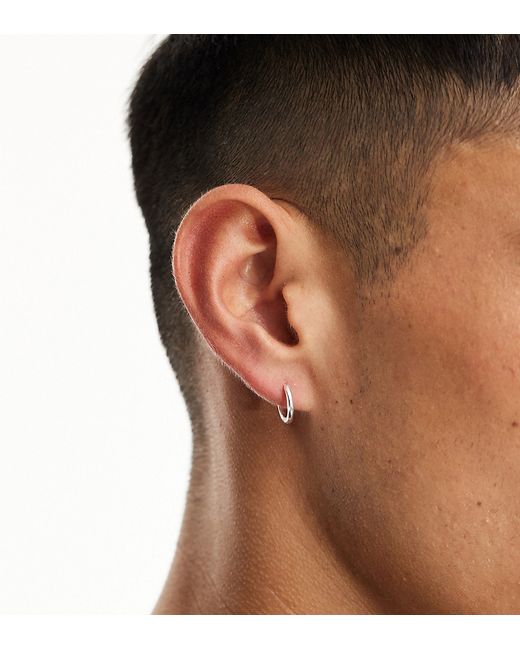 Asos Design sterling 12mm hoop earrings