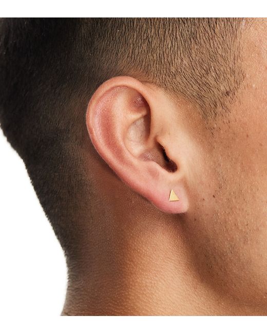 Asos Design triangle stud earring 14k plate