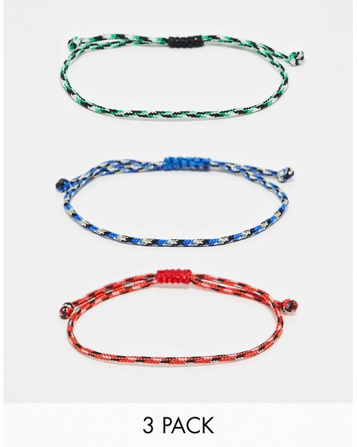 Asos Design 3 pack cord bracelet set