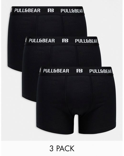 Pull & Bear 3 pack boxers with white contrast waistband