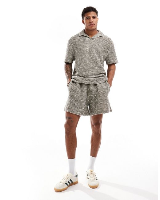 Asos Design oversized shorts craft texture part of a set-