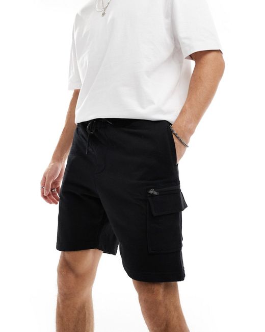 Bershka jersey cargo shorts