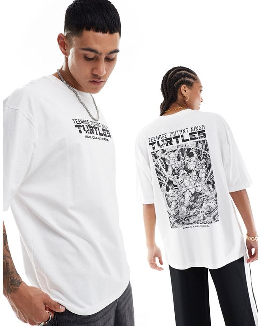 Asos Design oversized graphic T-shirt with Teenage Mutant Ninja Turtles prints