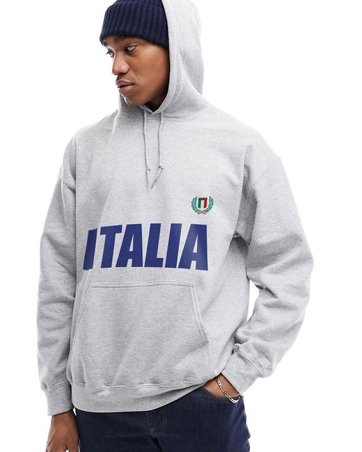 Asos Design oversized hoodie with Italian text prints