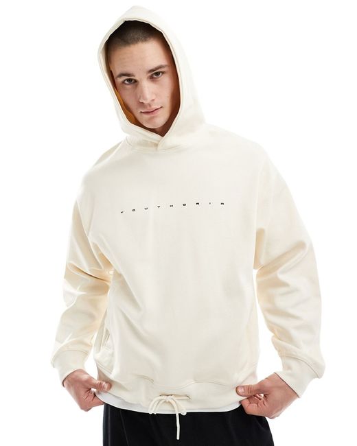 Bershka contrast printed hoodie