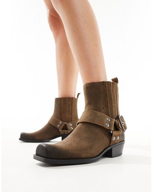 Pull & Bear ankle boots with buckle detail