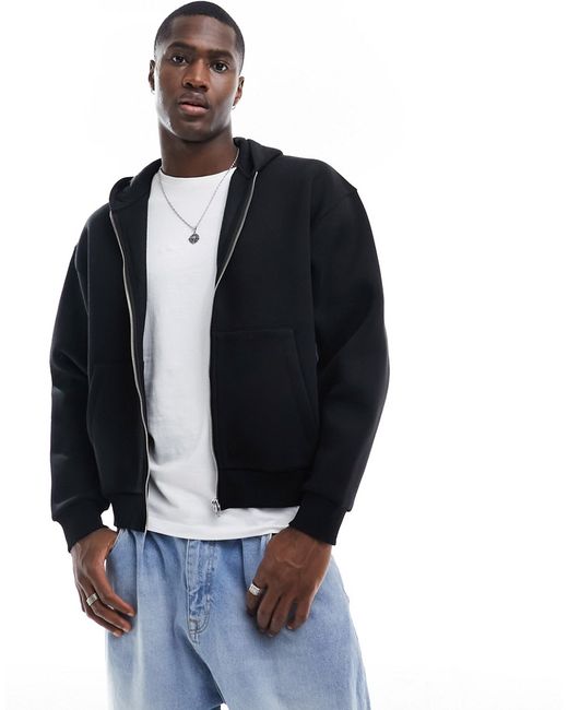 Asos Design oversized zip up boxy hoodie