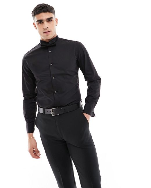French Connection slim winged collar shirt