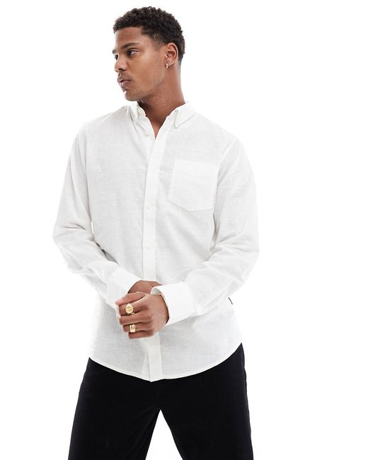 French Connection linen long sleeve smart shirt