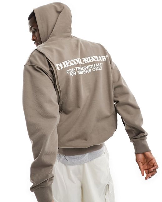 The Couture Club raw seam half zip hoodie part of a set