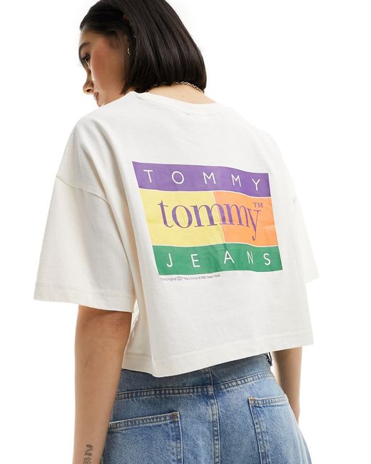 Tommy Jeans oversized cropped summer flag t-shirt