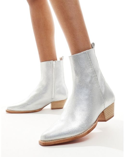 Free People bowers leather western ankle boots