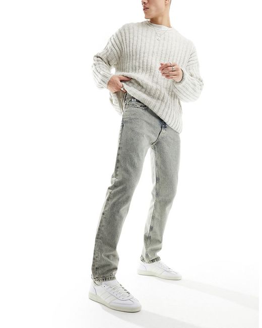 Calvin Klein Jeans authentic straight leg jeans mid acid wash part of a set-
