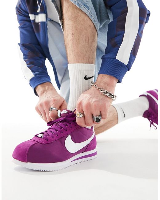 Nike Cortez nylon sneakers and white