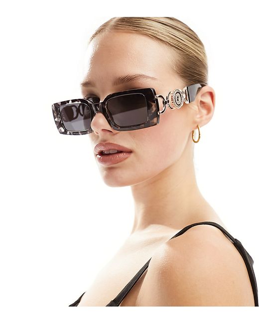 Reclaimed Vintage 90s rectangle sunglasses tort-