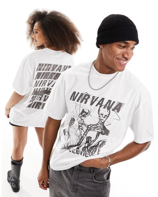 Asos Design oversized license band T-shirt with Nirvana prints